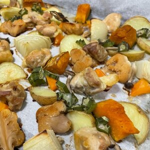 鶏肉と色々野菜のぎゅうぎゅう焼き